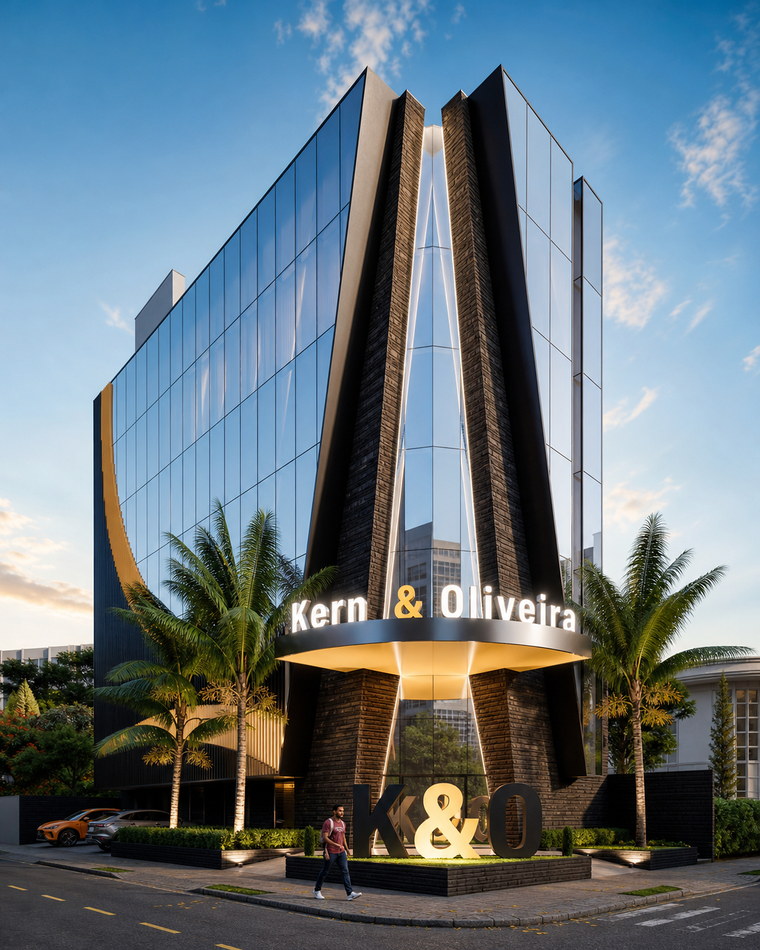 Nova sede da Kern & Oliveira em Tubarão (SC), edifício em construção.