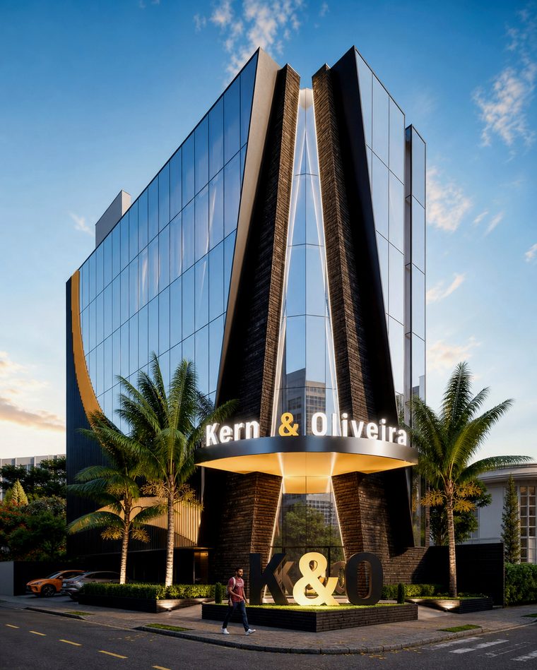 Nova sede da Kern & Oliveira em Tubarão (SC), edifício em construção.